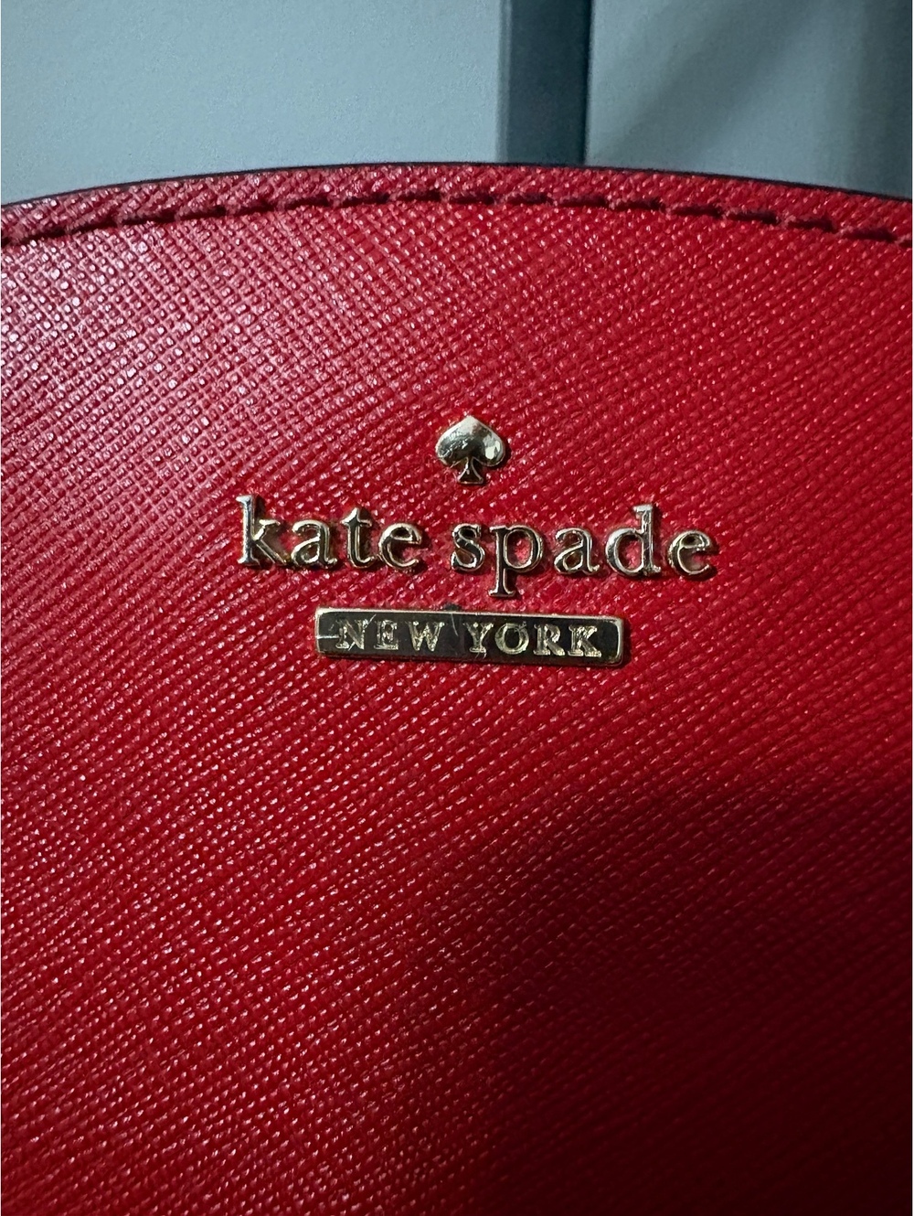 Kate Spade Red Saffiano Leather Dome Crossbody Bag - Picture 3 of 9